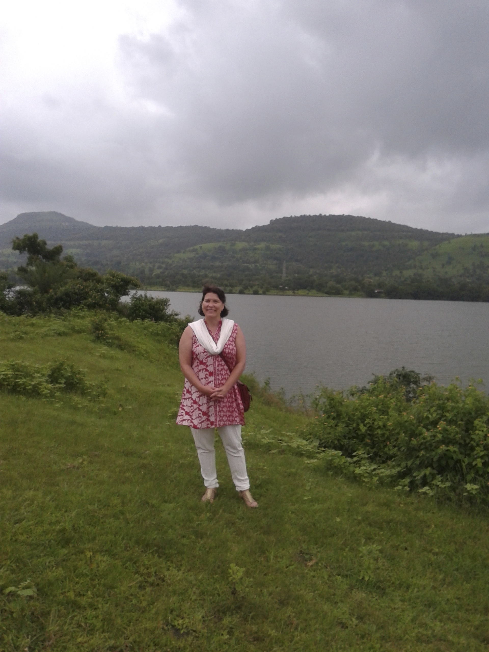 Rebecca in late summer, monsoon-green, Pune, India